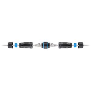 GOOBAY αδιάβροχος σύνδεσμος RJ45 Cat 6A 59582, IP68, μαύρος | Καλώδια - Αντάπτορες | elabstore.gr