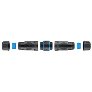 GOOBAY αδιάβροχος σύνδεσμος RJ45 Cat 6A 59582, IP68, μαύρος | Καλώδια - Αντάπτορες | elabstore.gr