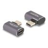 DELOCK αντάπτορας USB-C 60047, αρσενικό σε θηλυκό, 100W, 40Gbps, γκρι | Καλώδια - Αντάπτορες | elabstore.gr