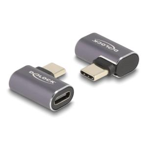 DELOCK αντάπτορας USB-C 60047, αρσενικό σε θηλυκό, 100W, 40Gbps, γκρι | Καλώδια - Αντάπτορες | elabstore.gr