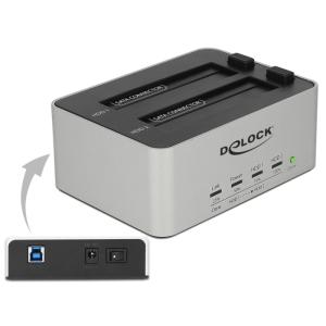DELOCK docking station 63991, clone function, 2x 2.5/3.5" SSD/HDD, 5Gbps | Συνοδευτικά PC | elabstore.gr