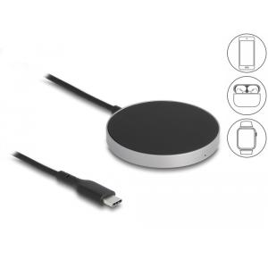 DELOCK ασύρματος φορτιστής 66467, 15W, μαγνητικός, μαύρος | Αξεσουάρ κινητών | elabstore.gr