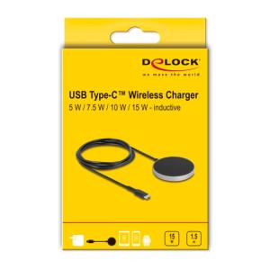 DELOCK ασύρματος φορτιστής 66467, 15W, μαγνητικός, μαύρος | Αξεσουάρ κινητών | elabstore.gr