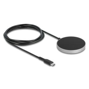 DELOCK ασύρματος φορτιστής 66467, 15W, μαγνητικός, μαύρος | Αξεσουάρ κινητών | elabstore.gr