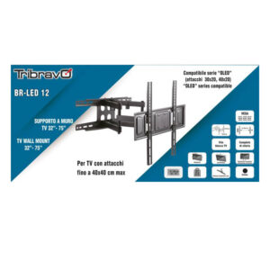 Βάση TV Bravo 32"- 75" με τριπλό βραχίωνα Ρυθμιζόμενη BR LED 12 | eLabstore.gr Βάση TV Bravo 32