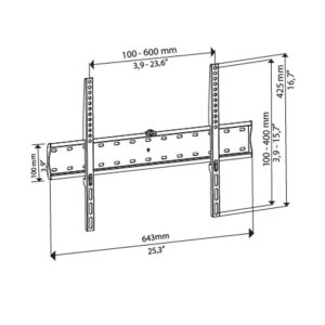 Βάση TV Bravo 32"- 82" Σταθερή Quadro 2 | Αξεσουάρ &Περιφερειακά TV | elabstore.gr