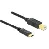 DELOCK καλώδιο USB-C σε USB Type B 83601, 1m, μαύρο | Καλώδια - Αντάπτορες | elabstore.gr