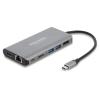 DELOCK docking station 87683, 7 θυρών, USB-C σύνδεση, 100W PD, 4K, γκρι | Συνοδευτικά PC | elabstore.gr