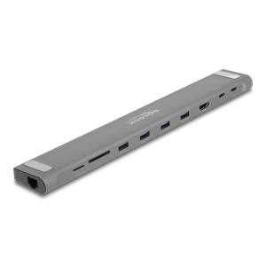 DELOCK docking station 87895, βάση laptop, 9 θυρών, 85W PD, 4K, γκρι | Συνοδευτικά PC | elabstore.gr