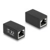 DELOCK σύνδεσμος RJ45 88003, θηλυκό σε θηλυκό, Cat.6, μαύρος | Καλώδια - Αντάπτορες | elabstore.gr