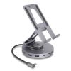 DELOCK docking station 88017 με βάση tablet, 8 θυρών, 60W PD, 4K, γκρι | Συνοδευτικά PC | elabstore.gr