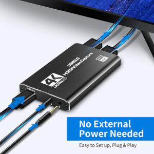 POWERTECH HDMI video capture CAB-H164, USB 3.0, 4K/60Hz, μαύρο | Καλώδια - Αντάπτορες | elabstore.gr