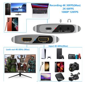 POWERTECH HDMI video capture CAB-H166, USB-C, 4K/60Hz, γκρι | Καλώδια - Αντάπτορες | elabstore.gr