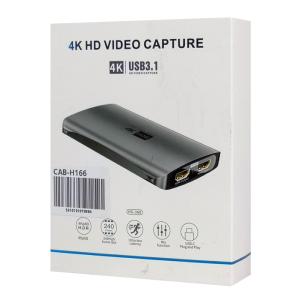 POWERTECH HDMI video capture CAB-H166, USB-C, 4K/60Hz, γκρι | Καλώδια - Αντάπτορες | elabstore.gr