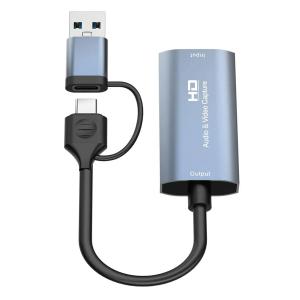 CABLETIME HDMI video capture CT-ACHC-AG, USB & USB-C, 4K/60Hz, γκρι | Καλώδια - Αντάπτορες | elabstore.gr