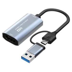CABLETIME HDMI video capture CT-ACHC-AG, USB & USB-C, 4K/60Hz, γκρι | Καλώδια - Αντάπτορες | elabstore.gr