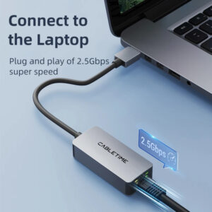 CABLETIME αντάπτορας USB σε RJ45 CT-AML2500, 2.5Gbps, γκρι | Δικτυακά | elabstore.gr