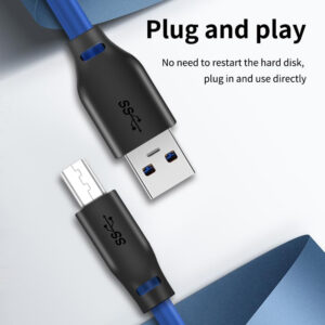 CABLETIME καλώδιο USB σε USB Type B CT-C160-U3-AMBM, 5Gbps, 2m, μπλε | Καλώδια - Αντάπτορες | elabstore.gr
