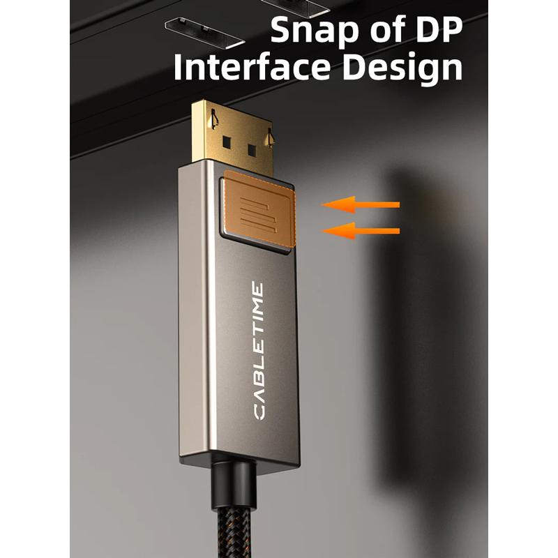 CABLETIME καλώδιο USB-C σε DisplayPort CT-CBD8K, 8K/60Hz, 2m, μαύρο | eLabstore.gr CABLETIME καλώδιο USB-C σε DisplayPort CT-CBD8K, 8K/60Hz, 2m, μαύρο | Καλώδια - Αντάπτορες | elabstore.gr