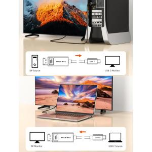 CABLETIME καλώδιο USB-C σε DisplayPort CT-CBD8K, 8K/60Hz, 2m, μαύρο | eLabstore.gr CABLETIME καλώδιο USB-C σε DisplayPort CT-CBD8K, 8K/60Hz, 2m, μαύρο | Καλώδια - Αντάπτορες | elabstore.gr
