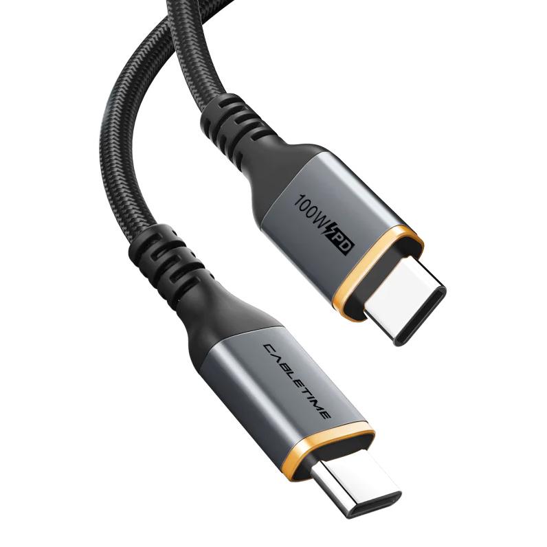 CABLETIME καλώδιο USB-C CT-CM100, 100W PD, 1m, μαύρο | eLabstore.gr CABLETIME καλώδιο USB-C CT-CM100, 100W PD, 1m, μαύρο | Καλώδια - Αντάπτορες | elabstore.gr