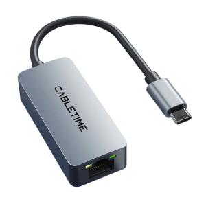 CABLETIME αντάπτορας USB-C σε RJ45 CT-CML2500, 2.5Gbps, γκρι | Δικτυακά | elabstore.gr