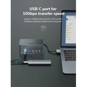CABLETIME docking station DOCK162-AG2, θήκη SSD, 15 θύρες, 4K 100W, γκρι | Συνοδευτικά PC | elabstore.gr