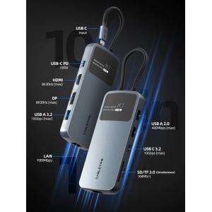 CABLETIME docking station CT-HUBD1-AG, 10 θυρών, USB-C, 4K, 100W, γκρι | Συνοδευτικά PC | elabstore.gr