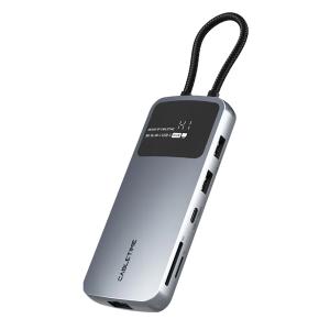 CABLETIME docking station CT-HUBD1-AG, 10 θυρών, USB-C, 4K, 100W, γκρι | Συνοδευτικά PC | elabstore.gr