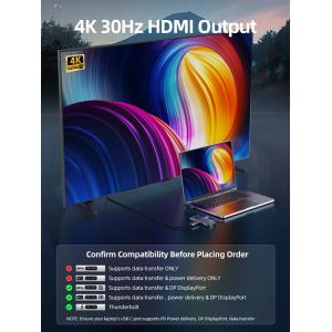 CABLETIME docking station CT-HUBL3-AG, 8 θυρών, USB-C, 4K, 100W, γκρι | Συνοδευτικά PC | elabstore.gr