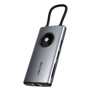 CABLETIME docking station CT-HUBL3-AG, 8 θυρών, USB-C, 4K, 100W, γκρι | Συνοδευτικά PC | elabstore.gr