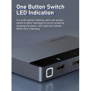 CABLETIME multi-port σε HDMI switch CT-PS41-GB1, 4 σε 1, 4K/60Hz, γκρι | Καλώδια - Αντάπτορες | elabstore.gr