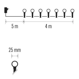 EMOS διακοσμητικά LED λαμπάκια D5AM01, 3.6W, 4m, πολύχρωμα, IP44 | Οικιακός εξοπλισμός | elabstore.gr