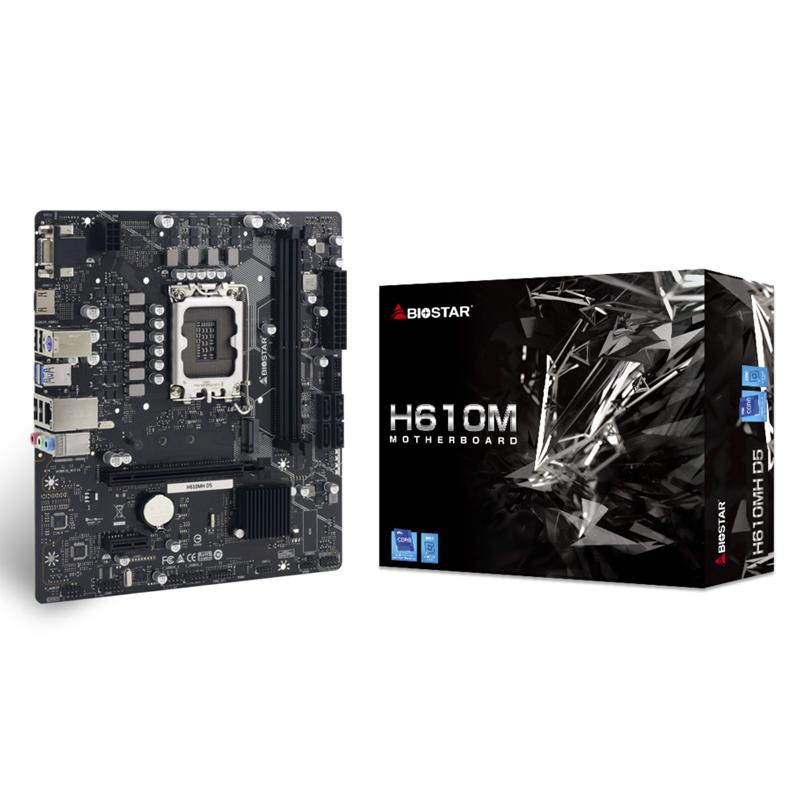 BIOSTAR μητρική H610MH-D5, 2x DDR5, s1700, uATX, GbE LAN, 7CH, Ver. 6.3 | eLabstore.gr BIOSTAR μητρική H610MH-D5, 2x DDR5, s1700, uATX, GbE LAN, 7CH, Ver. 6.3 | PC & Αναβάθμιση | elabstore.gr