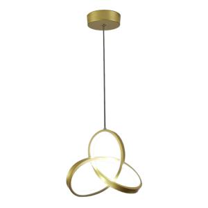 POWERTECH LED φωτιστικό οροφής HLL-0122, 15W, 4000K, Φ22cm x 1m, χρυσό | Φωτισμός | elabstore.gr