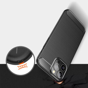 POWERTECH θήκη Carbon MOB-1874 για Samsung Galaxy S23, μαύρη | Αξεσουάρ κινητών | elabstore.gr