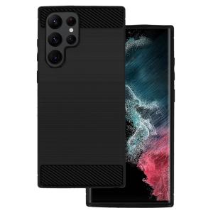 POWERTECH θήκη Carbon MOB-1876 για Samsung Galaxy S23 Ultra, μαύρη | Αξεσουάρ κινητών | elabstore.gr