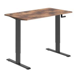 BRATECK γραφείο N12-22R-B με ρυθμιζόμενο ύψος, 120x60cm, καφέ | Αναλώσιμα - Είδη Γραφείου | elabstore.gr