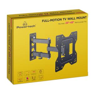 POWERTECH επιτοίχια βάση PT-1129 για τηλεόραση 23-43", full motion, 30kg | eLabstore.gr