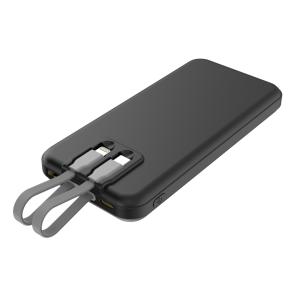 POWERTECH power bank με καλώδια και οθόνη PT-1135 10000mAh, 22.5W, μαύρο | Αξεσουάρ κινητών | elabstore.gr