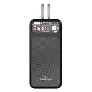 POWERTECH power bank με καλώδια και οθόνη PT-1135 10000mAh, 22.5W, μαύρο | Αξεσουάρ κινητών | elabstore.gr