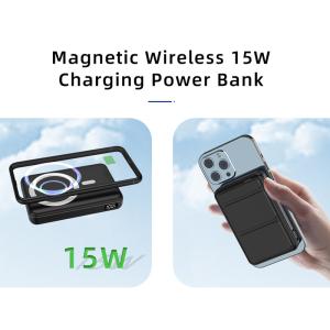 POWERTECH power bank PT-1136, 10000mAh, magnetic wireless, 22.5W, μαύρο | Αξεσουάρ κινητών | elabstore.gr