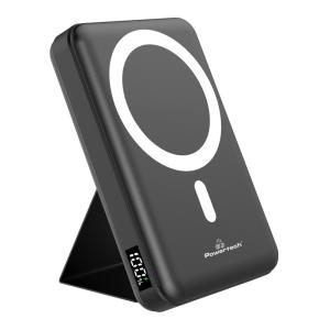 POWERTECH power bank PT-1136, 10000mAh, magnetic wireless, 22.5W, μαύρο | Αξεσουάρ κινητών | elabstore.gr