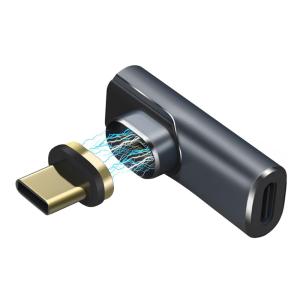 POWERTECH αντάπτορας USB-C PTH-108, μαγνητικός, 100W, 40Gbps, γκρι | Καλώδια - Αντάπτορες | elabstore.gr