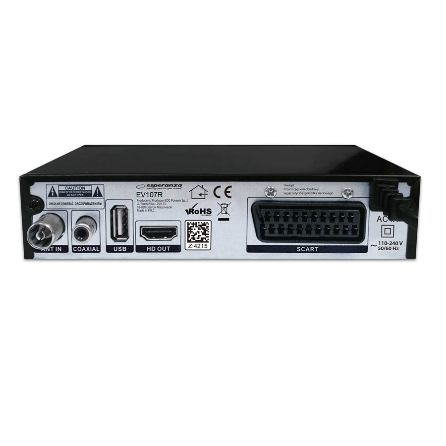 Esperanza αποκωδικοποιητής DVB-T2 H.265/HEVC EV106R | eLabstore.gr Esperanza αποκωδικοποιητής DVB-T2 H.265/HEVC EV106R | Αξεσουάρ &Περιφερειακά TV | elabstore.gr