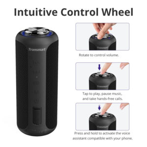 TRONSMART φορητό ηχείο T6 Plus, 40W, Bluetooth/NFC, 6600mAh, IPX6, μαύρο | Εικόνα & Ήχος | elabstore.gr