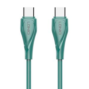 LDNIO καλώδιο USB-C σε USB-C LC611C, 65W PD, 1m, πράσινο | Καλώδια - Αντάπτορες | elabstore.gr