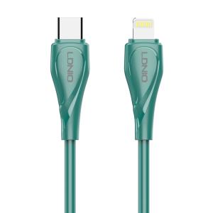 LDNIO καλώδιο Lightning σε USB-C LC611I, 30W PD, 1m, πράσινο | Καλώδια - Αντάπτορες | elabstore.gr