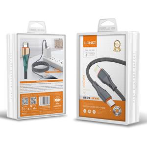 LDNIO καλώδιο Lightning σε USB-C LC631I, 30W PD, 1m, πράσινο | Καλώδια - Αντάπτορες | elabstore.gr