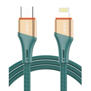 LDNIO καλώδιο Lightning σε USB-C LC631I, 30W PD, 1m, πράσινο | Καλώδια - Αντάπτορες | elabstore.gr